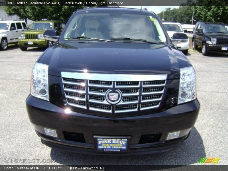 Black Raven / Cocoa/Light Cashmere 2008 Cadillac Escalade ESV AWD