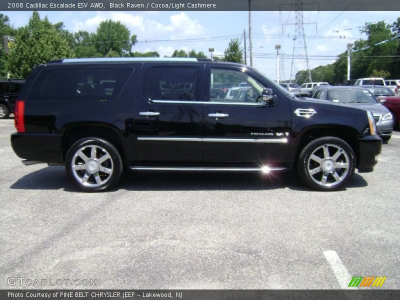 Black Raven / Cocoa/Light Cashmere 2008 Cadillac Escalade ESV AWD