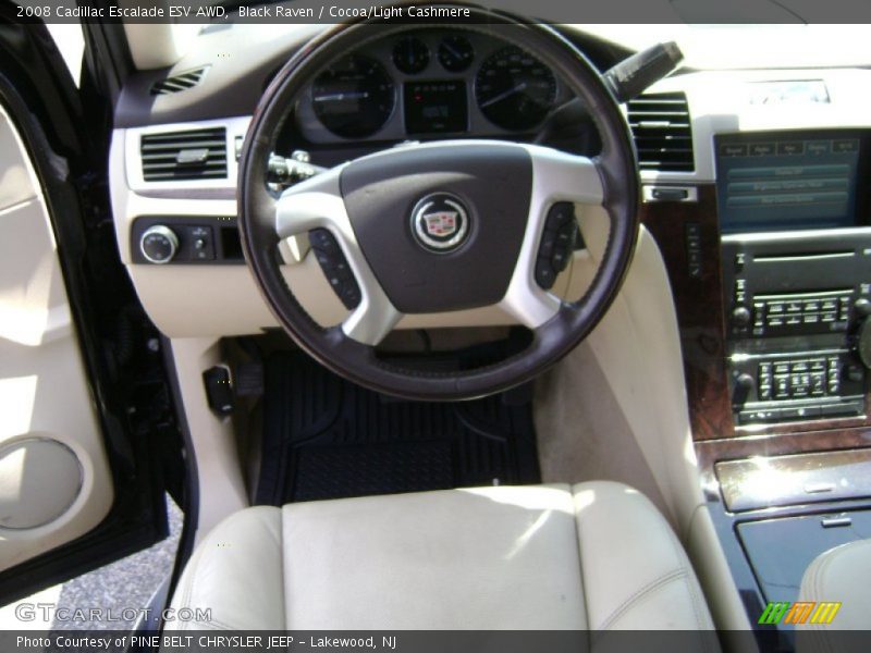 Black Raven / Cocoa/Light Cashmere 2008 Cadillac Escalade ESV AWD