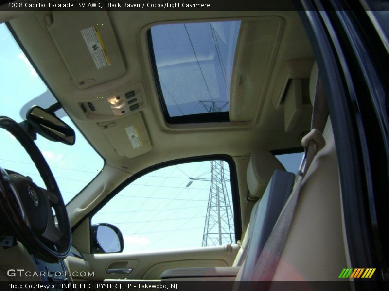 Black Raven / Cocoa/Light Cashmere 2008 Cadillac Escalade ESV AWD
