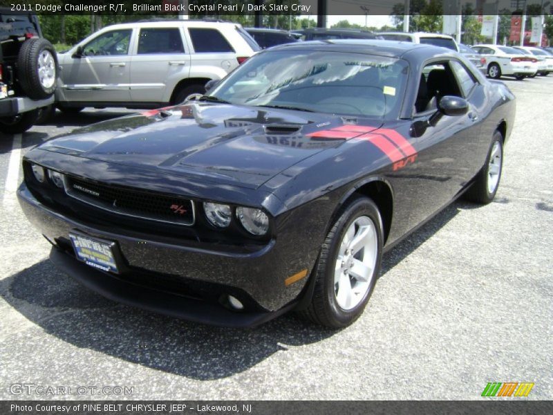 Brilliant Black Crystal Pearl / Dark Slate Gray 2011 Dodge Challenger R/T
