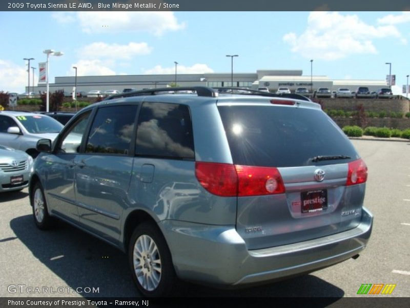 Blue Mirage Metallic / Stone 2009 Toyota Sienna LE AWD