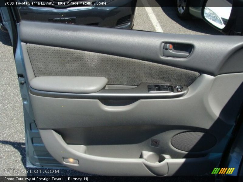 Blue Mirage Metallic / Stone 2009 Toyota Sienna LE AWD