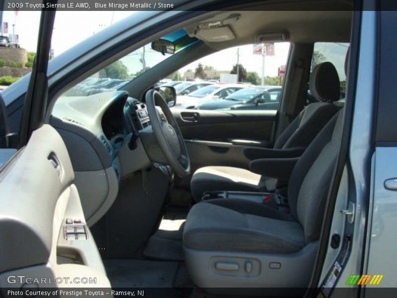 Blue Mirage Metallic / Stone 2009 Toyota Sienna LE AWD