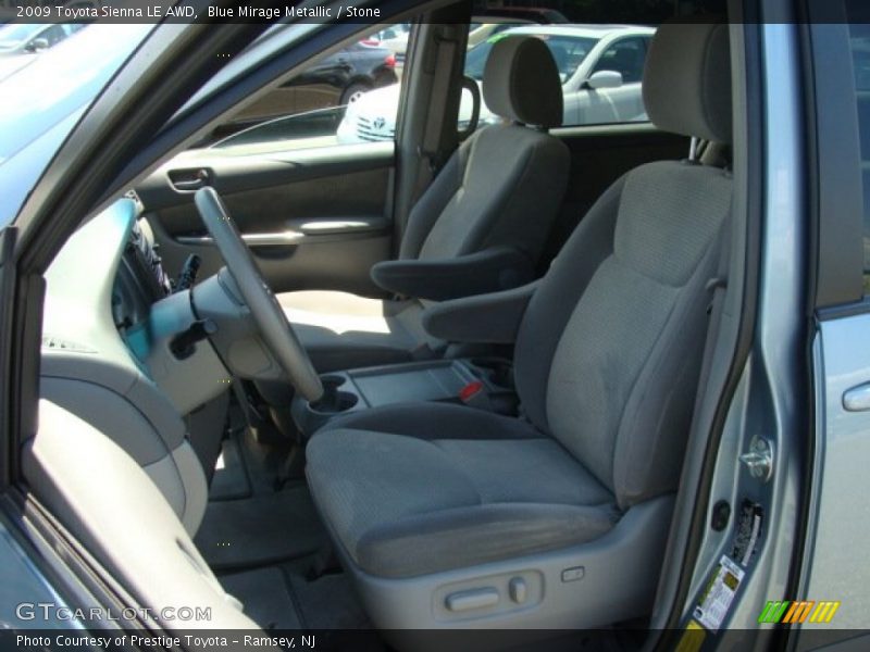Blue Mirage Metallic / Stone 2009 Toyota Sienna LE AWD