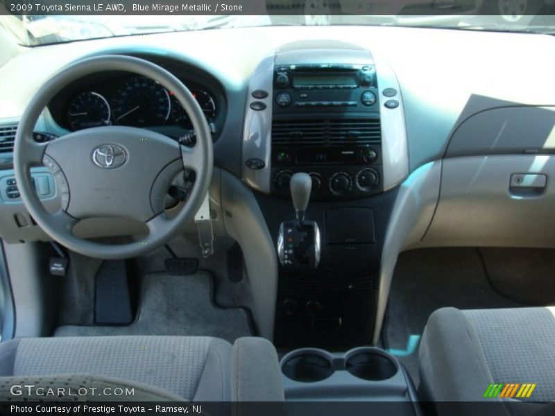 Blue Mirage Metallic / Stone 2009 Toyota Sienna LE AWD