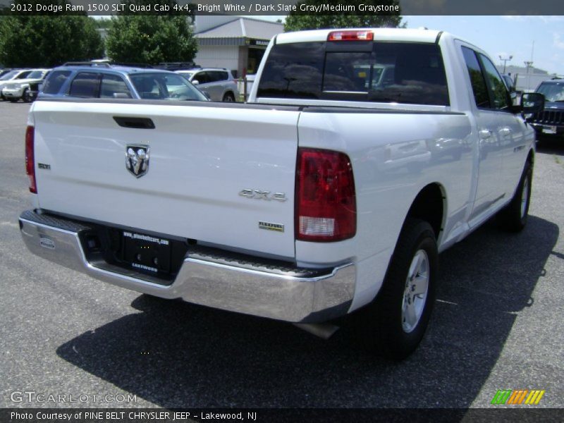 Bright White / Dark Slate Gray/Medium Graystone 2012 Dodge Ram 1500 SLT Quad Cab 4x4