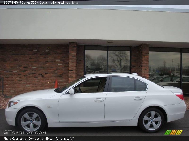 Alpine White / Beige 2007 BMW 5 Series 525xi Sedan