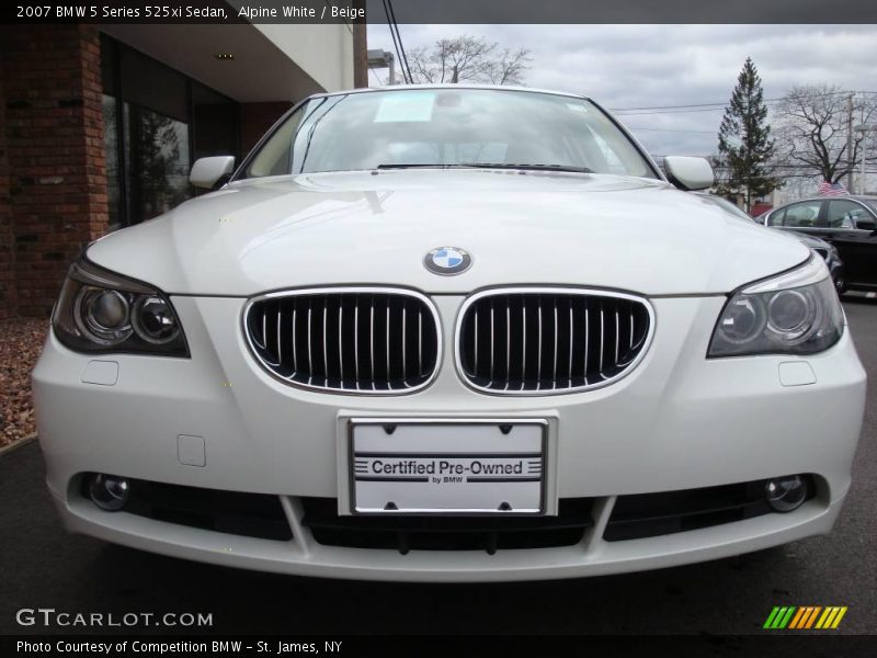 Alpine White / Beige 2007 BMW 5 Series 525xi Sedan