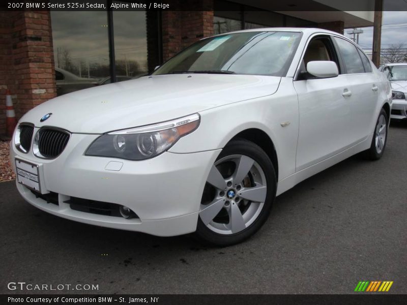 Alpine White / Beige 2007 BMW 5 Series 525xi Sedan
