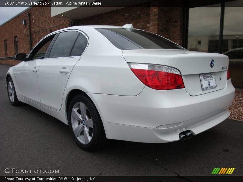 Alpine White / Beige 2007 BMW 5 Series 525xi Sedan
