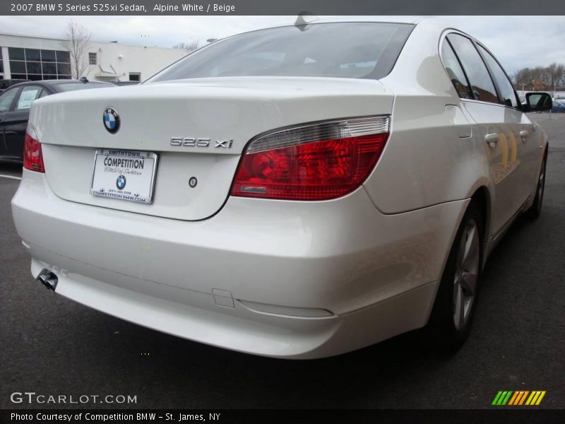 Alpine White / Beige 2007 BMW 5 Series 525xi Sedan