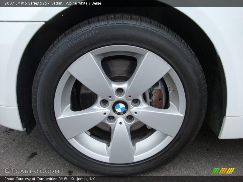 Alpine White / Beige 2007 BMW 5 Series 525xi Sedan