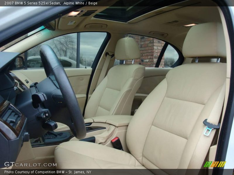 Alpine White / Beige 2007 BMW 5 Series 525xi Sedan
