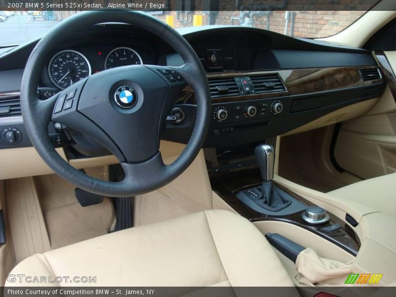 Alpine White / Beige 2007 BMW 5 Series 525xi Sedan