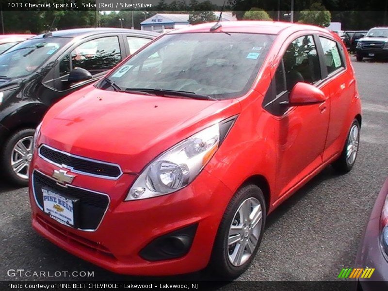 Salsa (Red) / Silver/Silver 2013 Chevrolet Spark LS