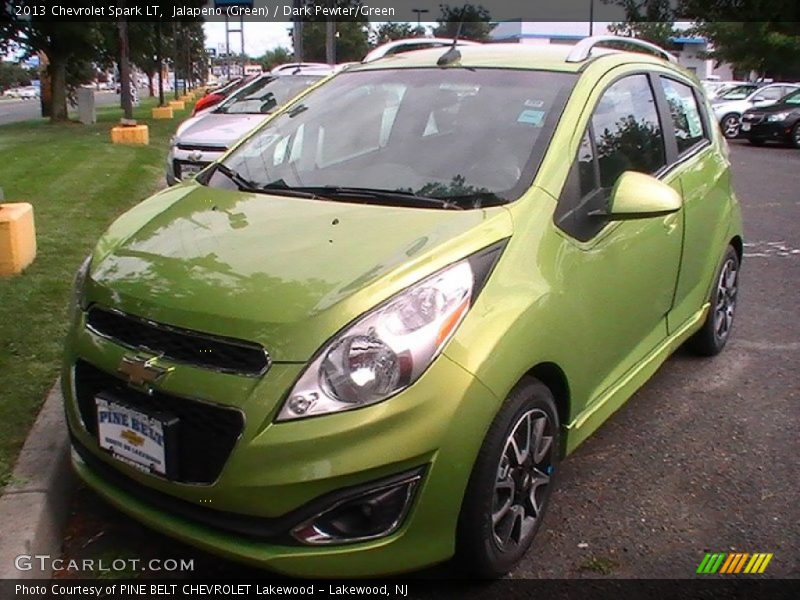 Jalapeno (Green) / Dark Pewter/Green 2013 Chevrolet Spark LT