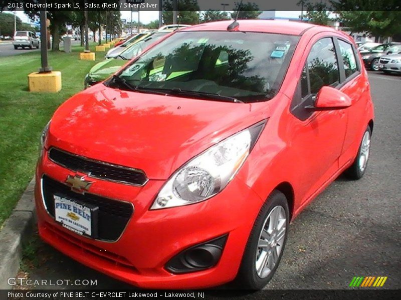 Salsa (Red) / Silver/Silver 2013 Chevrolet Spark LS
