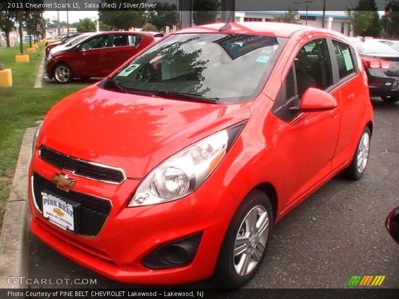 Salsa (Red) / Silver/Silver 2013 Chevrolet Spark LS