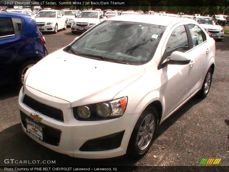 Summit White / Jet Black/Dark Titanium 2012 Chevrolet Sonic LT Sedan