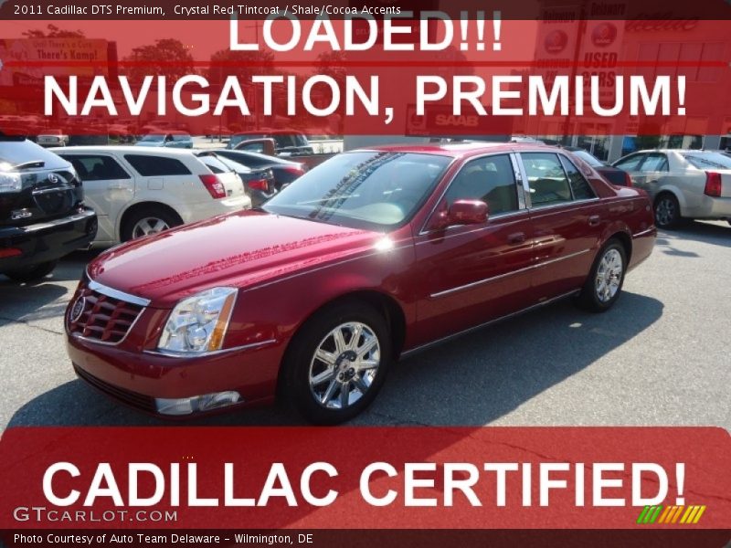 Crystal Red Tintcoat / Shale/Cocoa Accents 2011 Cadillac DTS Premium