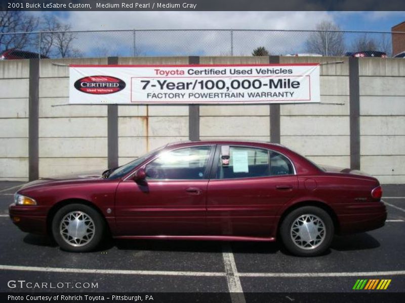 Medium Red Pearl / Medium Gray 2001 Buick LeSabre Custom