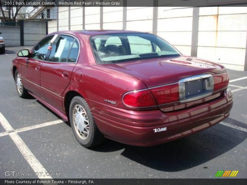 Medium Red Pearl / Medium Gray 2001 Buick LeSabre Custom