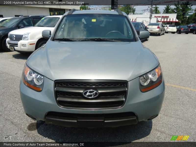 Platinum Sage / Beige 2008 Hyundai Santa Fe GLS 4WD