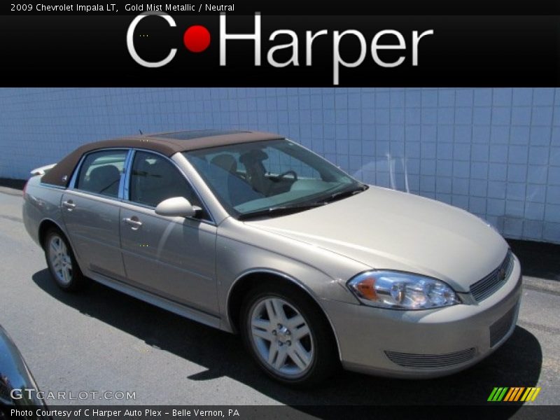 Gold Mist Metallic / Neutral 2009 Chevrolet Impala LT