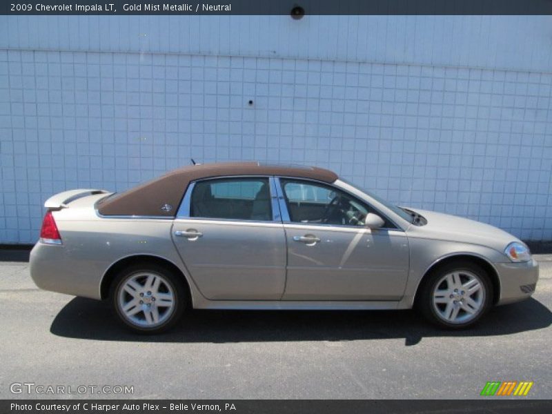 Gold Mist Metallic / Neutral 2009 Chevrolet Impala LT