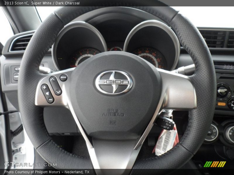 Super White / Dark Charcoal 2013 Scion tC