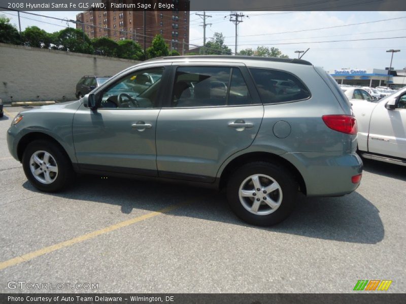 Platinum Sage / Beige 2008 Hyundai Santa Fe GLS 4WD