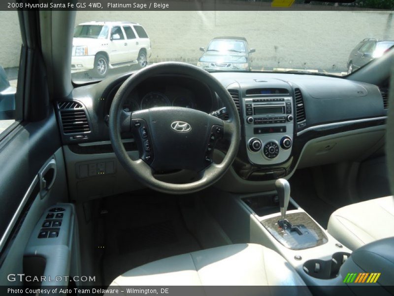 Platinum Sage / Beige 2008 Hyundai Santa Fe GLS 4WD