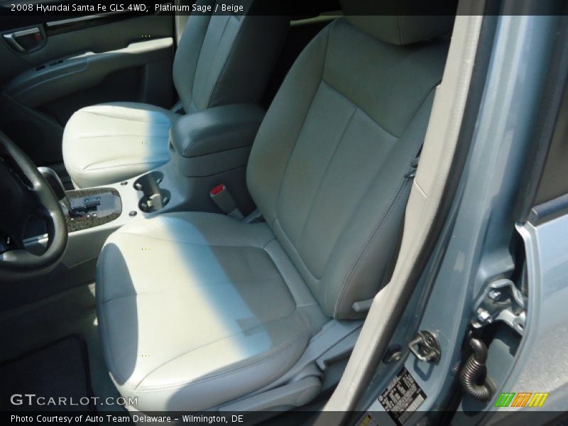 Platinum Sage / Beige 2008 Hyundai Santa Fe GLS 4WD