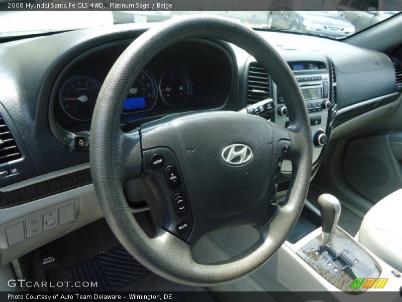 Platinum Sage / Beige 2008 Hyundai Santa Fe GLS 4WD