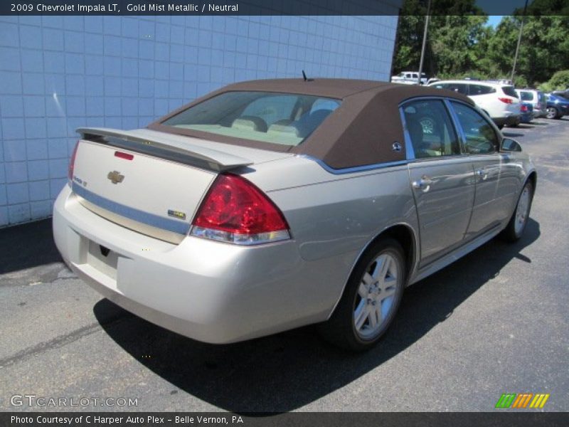 Gold Mist Metallic / Neutral 2009 Chevrolet Impala LT