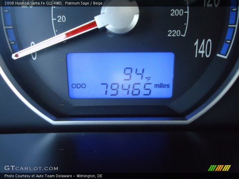 Platinum Sage / Beige 2008 Hyundai Santa Fe GLS 4WD