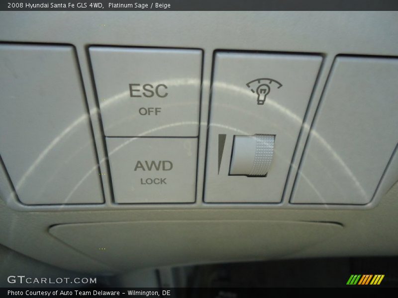 Platinum Sage / Beige 2008 Hyundai Santa Fe GLS 4WD