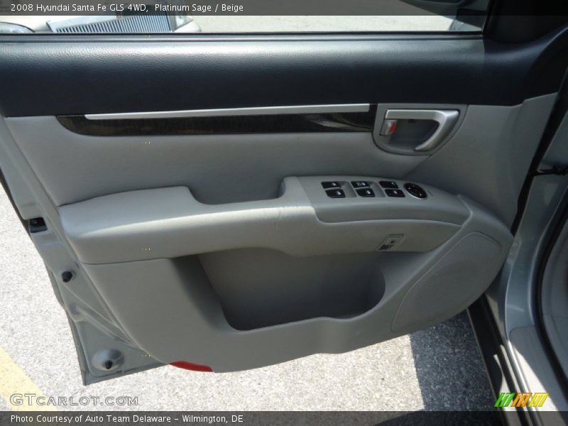 Platinum Sage / Beige 2008 Hyundai Santa Fe GLS 4WD