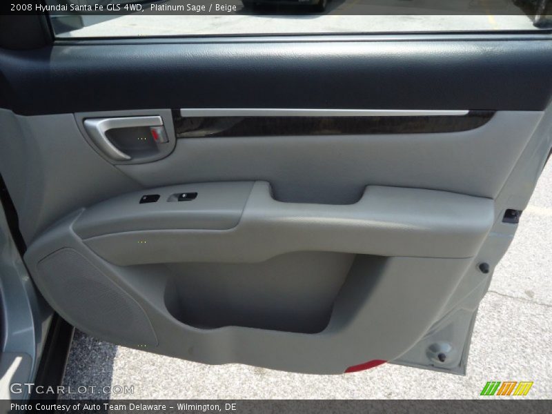 Platinum Sage / Beige 2008 Hyundai Santa Fe GLS 4WD