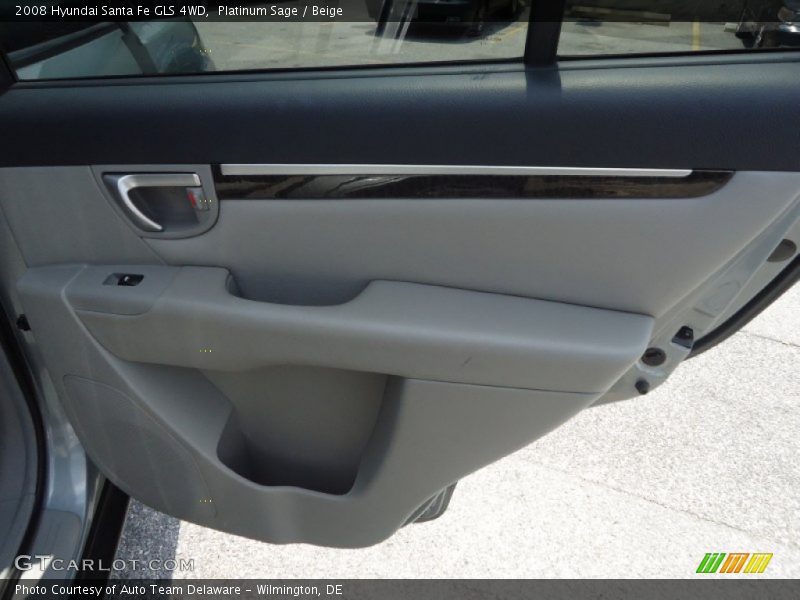 Platinum Sage / Beige 2008 Hyundai Santa Fe GLS 4WD