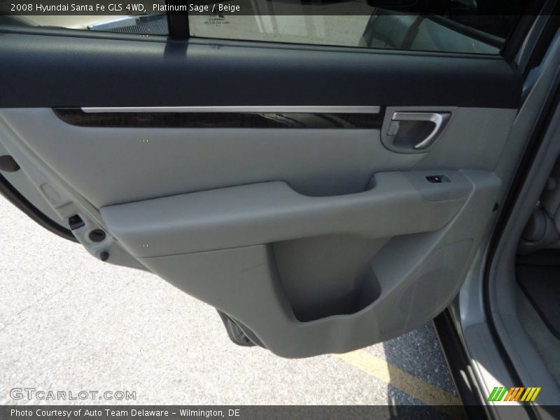 Platinum Sage / Beige 2008 Hyundai Santa Fe GLS 4WD