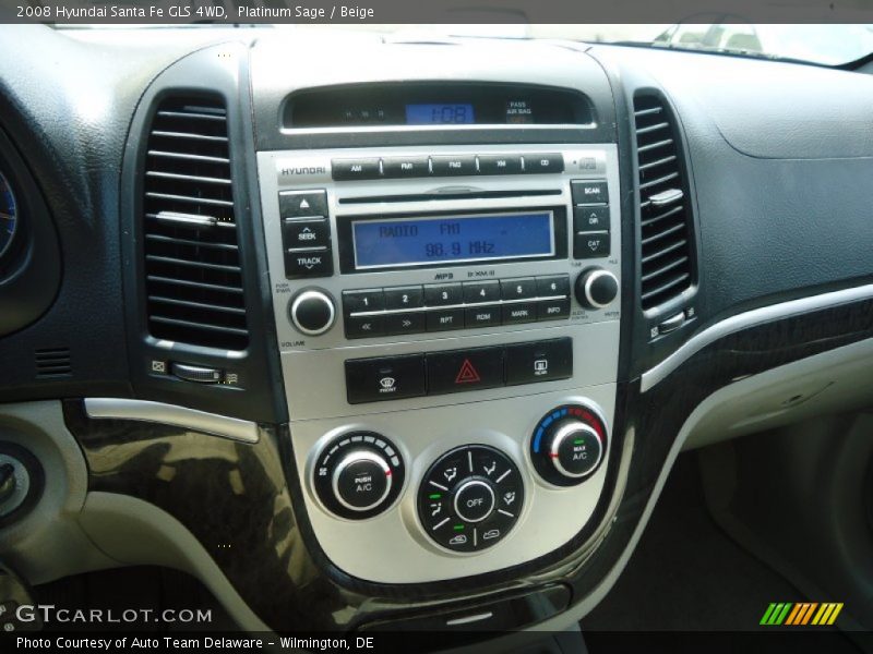 Platinum Sage / Beige 2008 Hyundai Santa Fe GLS 4WD