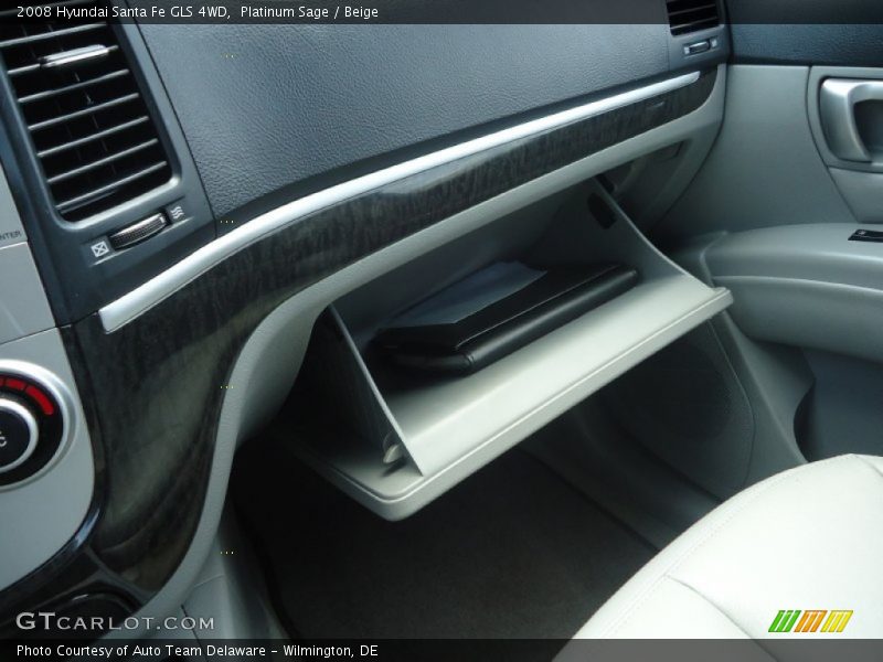 Platinum Sage / Beige 2008 Hyundai Santa Fe GLS 4WD