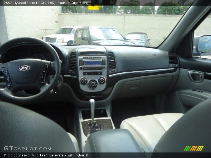 Platinum Sage / Beige 2008 Hyundai Santa Fe GLS 4WD
