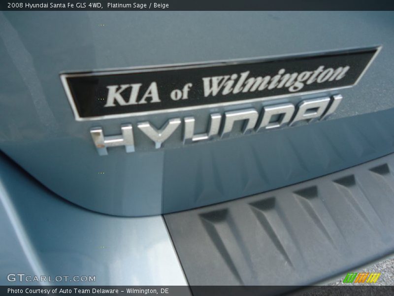 Platinum Sage / Beige 2008 Hyundai Santa Fe GLS 4WD