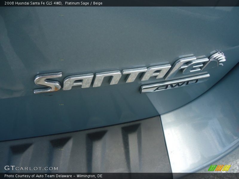 Platinum Sage / Beige 2008 Hyundai Santa Fe GLS 4WD