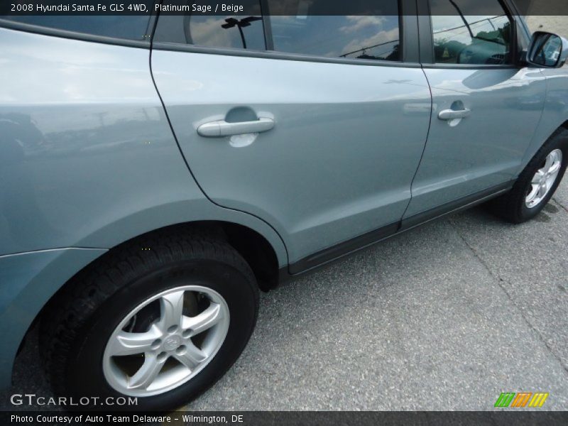 Platinum Sage / Beige 2008 Hyundai Santa Fe GLS 4WD