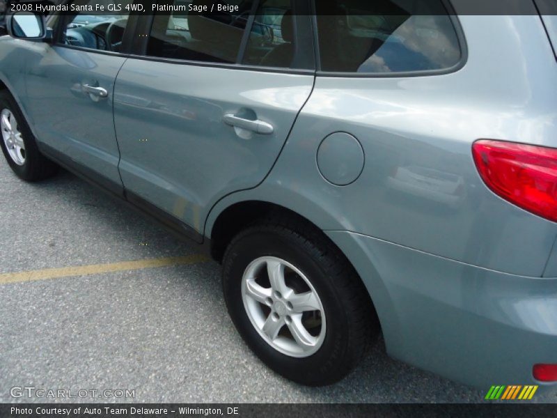 Platinum Sage / Beige 2008 Hyundai Santa Fe GLS 4WD