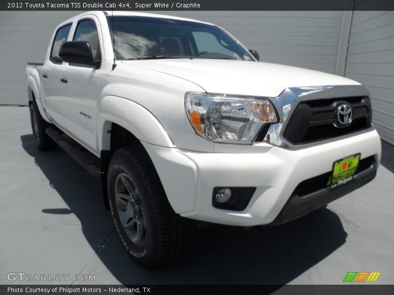Super White / Graphite 2012 Toyota Tacoma TSS Double Cab 4x4